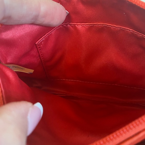 Coach Park Orange Leather Medium Turnlock Wristlet F49472 - Picture 6 of 8